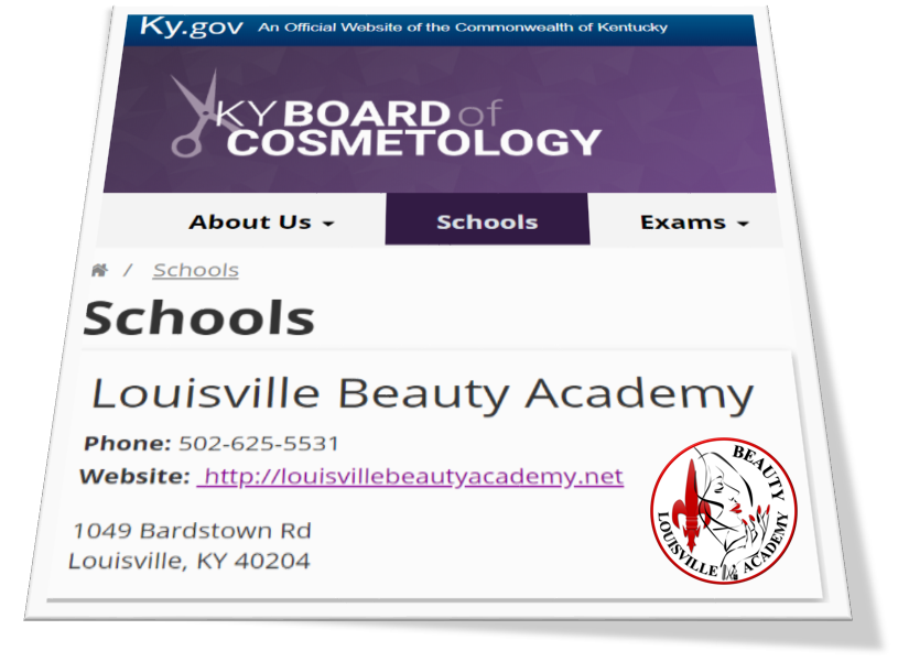 Louisville Beauty Academy - Licensed and Accredited School by KY State Board of Cosmetology and Hairdresser