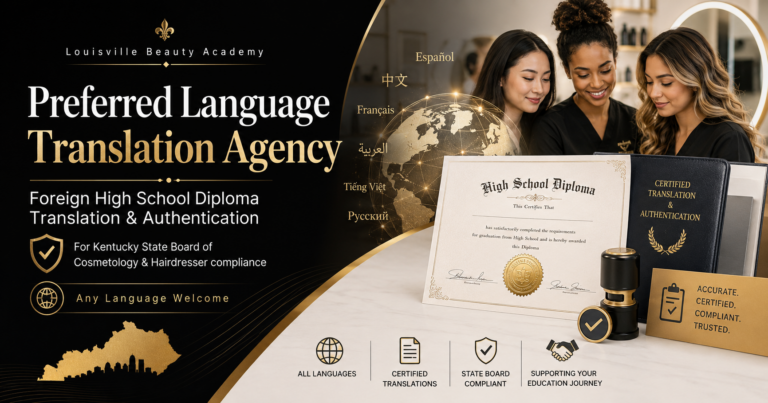 LBA ForeignHighSchoolDiploamTranslation on Louisville Beauty Academy