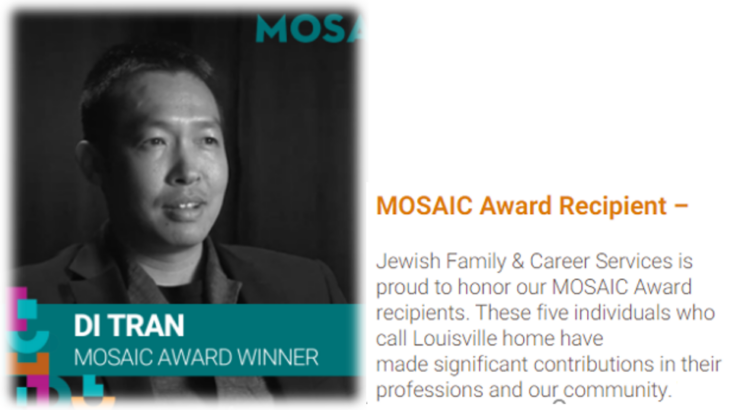 Di Tran - Jewish Family & Career Services - Mosaic Award Winner - May 2021