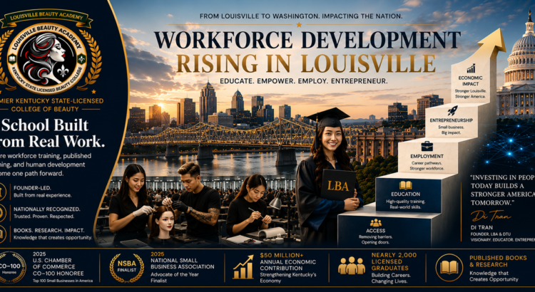 Louisville Beauty Academy workforce development rising in Louisville banner