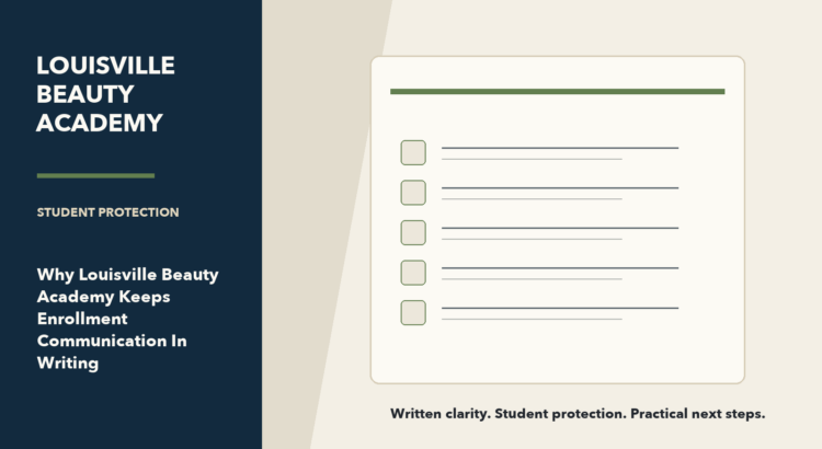 Louisville Beauty Academy public student clarity visual for Why Louisville Beauty Academy Keeps Enrollment Communication In Writing
