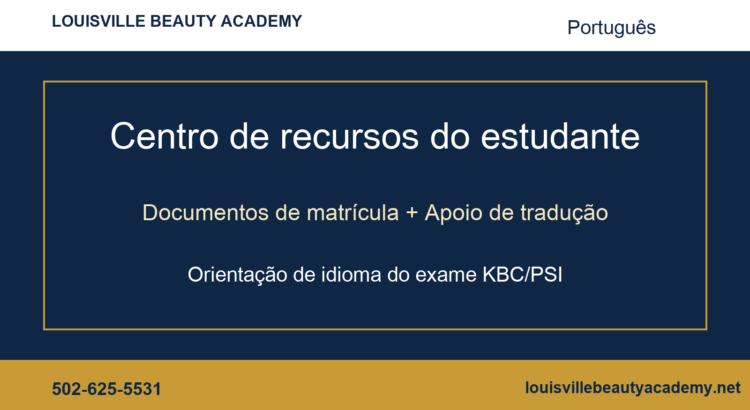 Louisville Beauty Academy Português student resource center banner