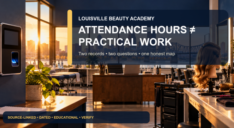 Louisville beauty-school studio feature image titled Attendance Hours Are Not Practical Work